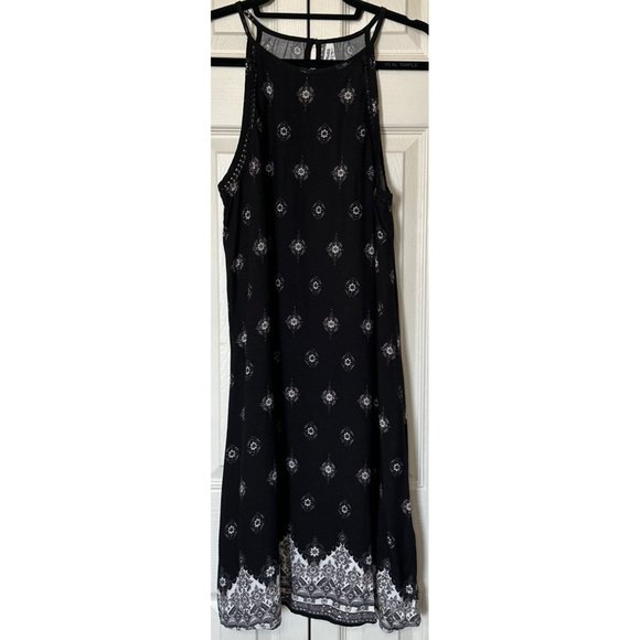 Mudd High Neck Ball Trim Swing Dress Mini/Knee Length 100% Rayon Junior Sz M-NWT - Picture 5 of 16